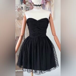 dELiA*s Black Strapless Dress Size 5/6